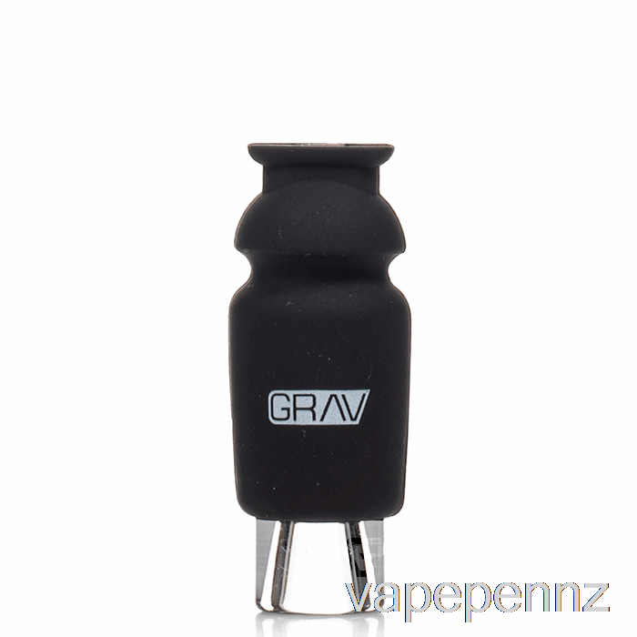 GRAV Silicone-Capped Glass Crutch Black VAPE NZ